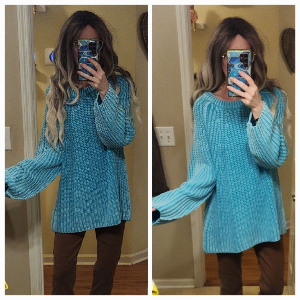 SOLD OUT ONLINE Free People Lizzy Raglan Cable Knit Tunic Sweater NWT